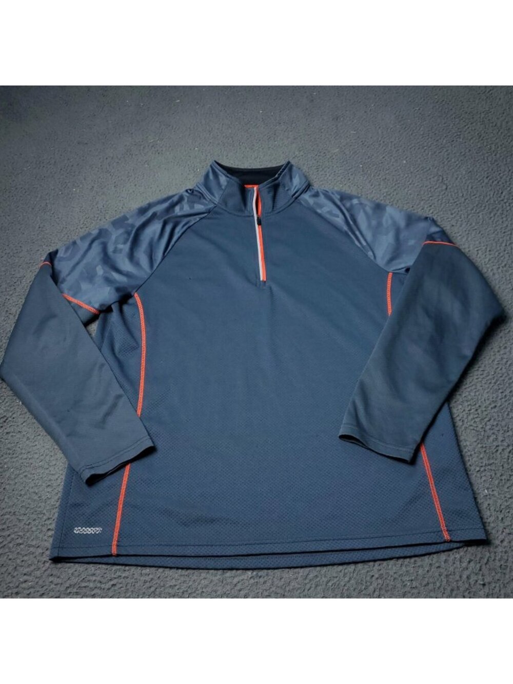 Free Country Sweatshirt  Mens L Large Sweater Gray  Polyester Pullover Zip Up